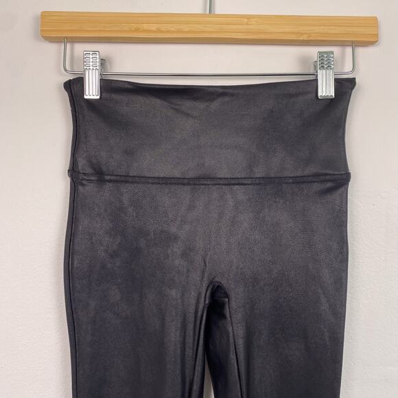 SPANX Faux Leather Leggings in Black Small - Picture 3 of 5